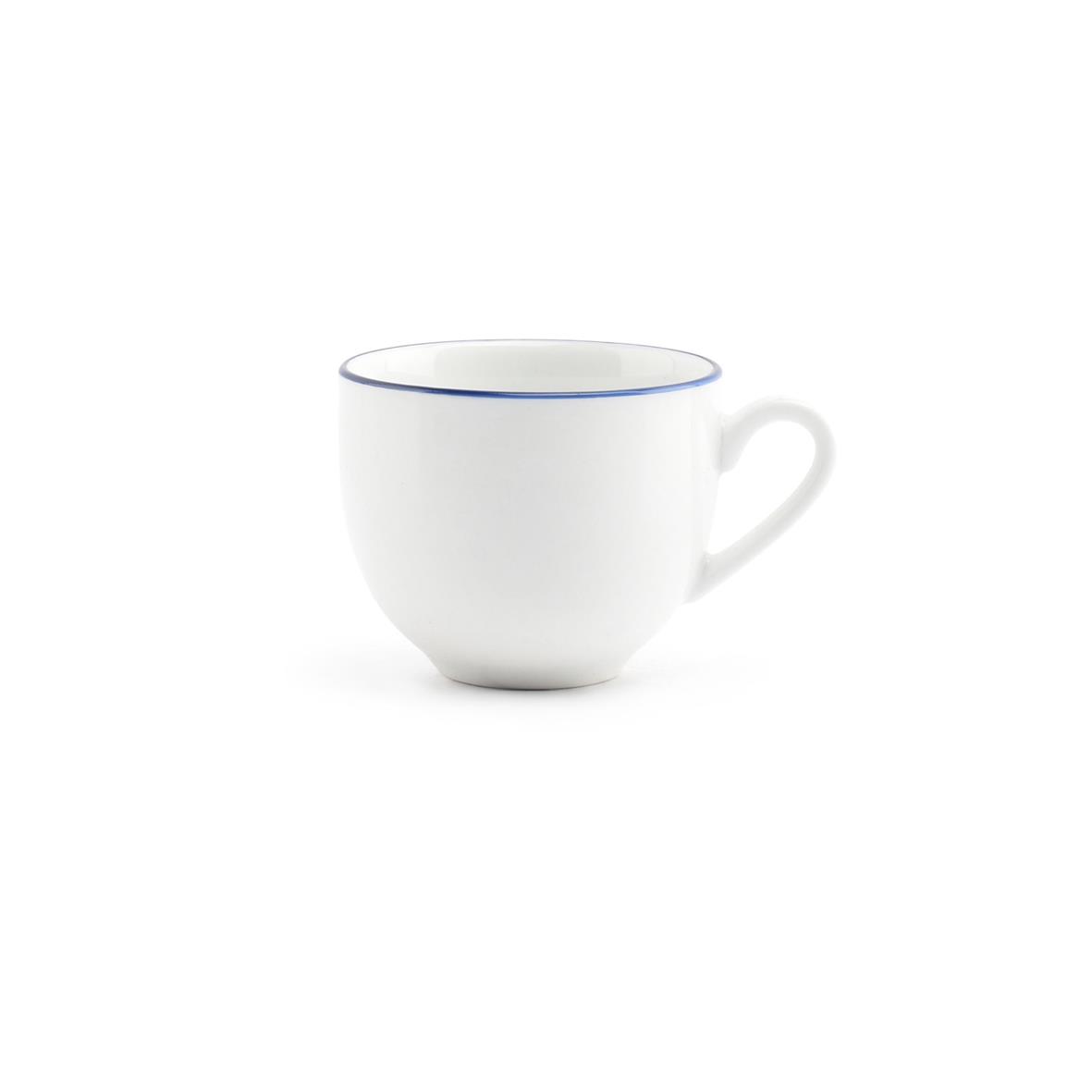 Basic White / Blue rim Espresso Kop 10 cl.