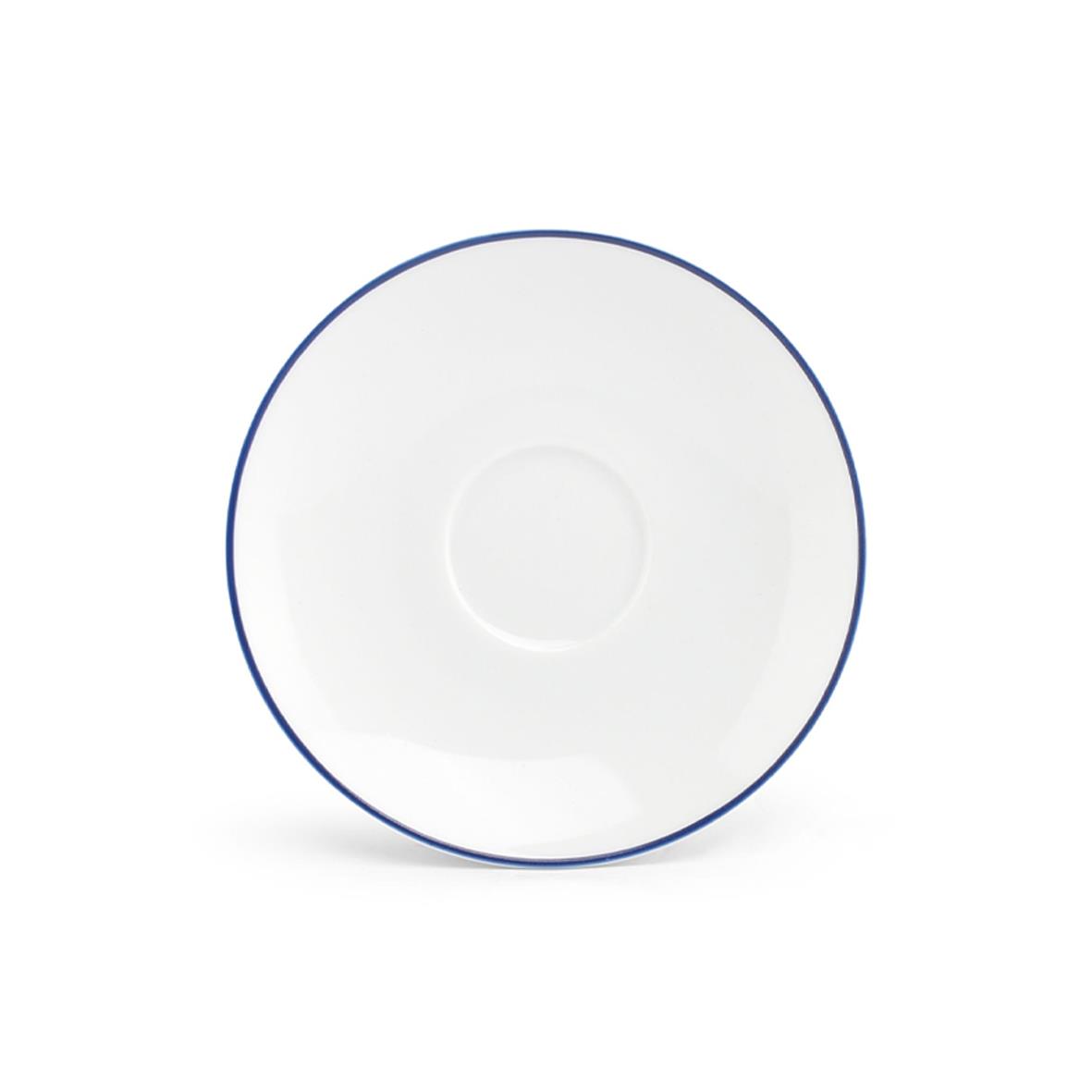 Basic White / Blue rim Schotel 12,5 cm