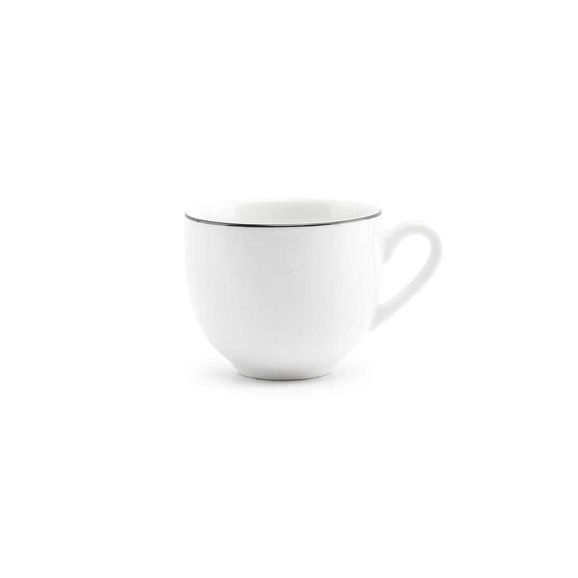 Basic White / Black rim Espresso Kop 10 cl.