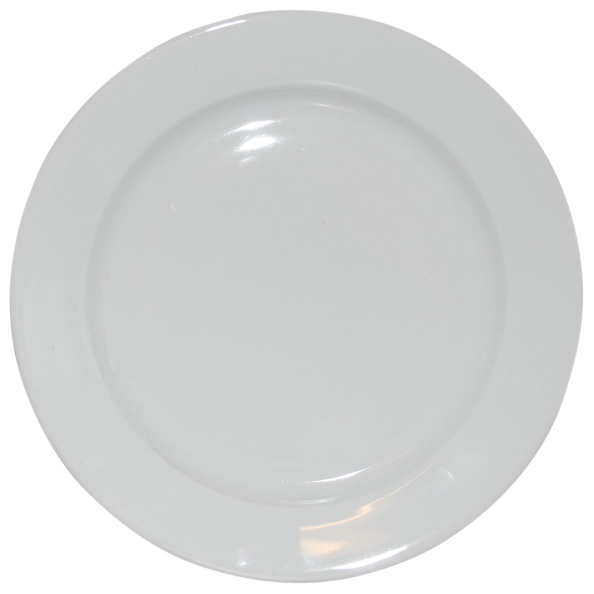 Assiette à contour large blanche 30,5 cm.