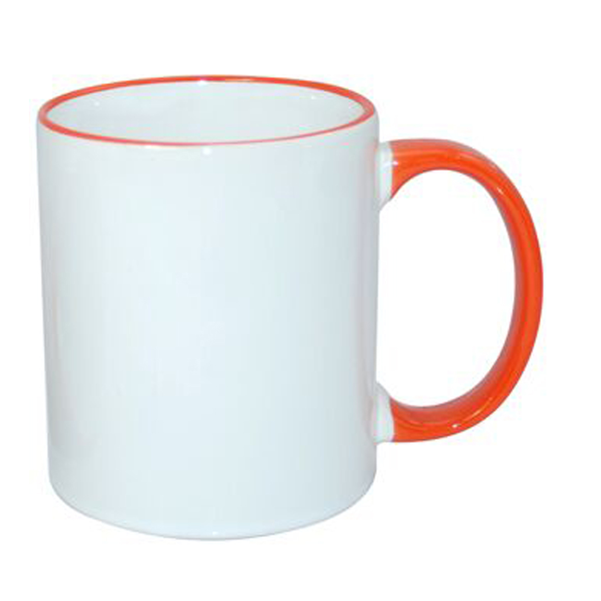 Sublimok gekleurde rand+oor oranje 30 cl.