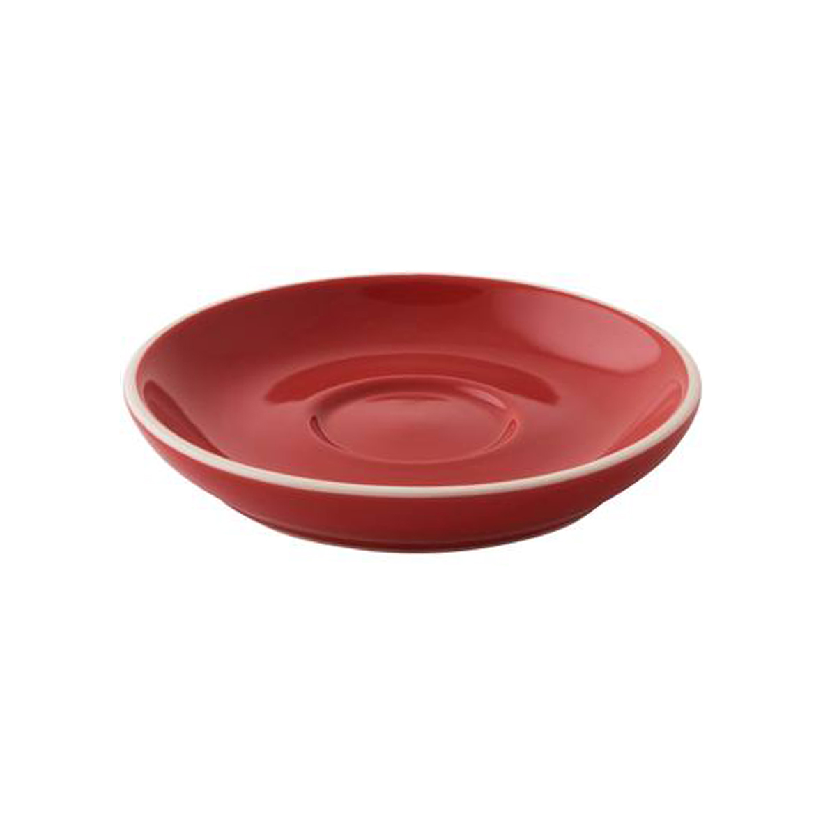 Robusta Koffie Schotel rood 12,5 cm.