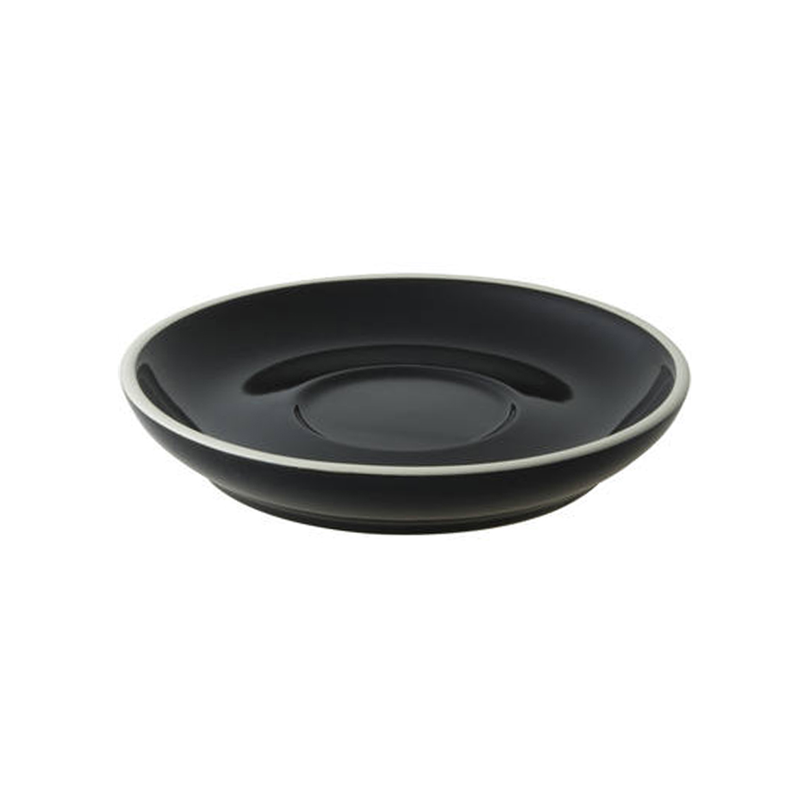 Robusta Koffie Schotel zwart 12,5 cm.