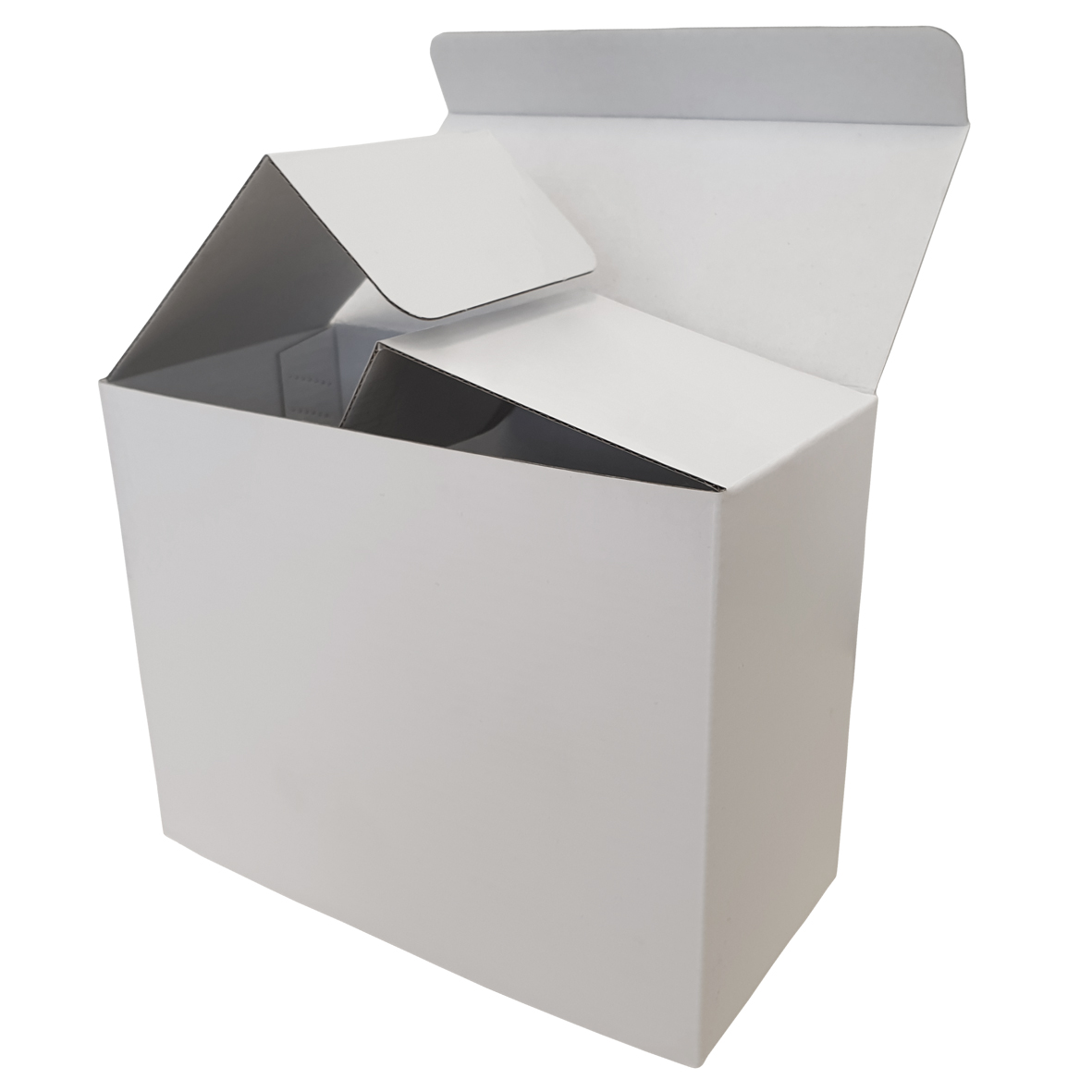 Luxe doos wit voor 2 glazen max 9 / 14,4 hoog  (blanco)