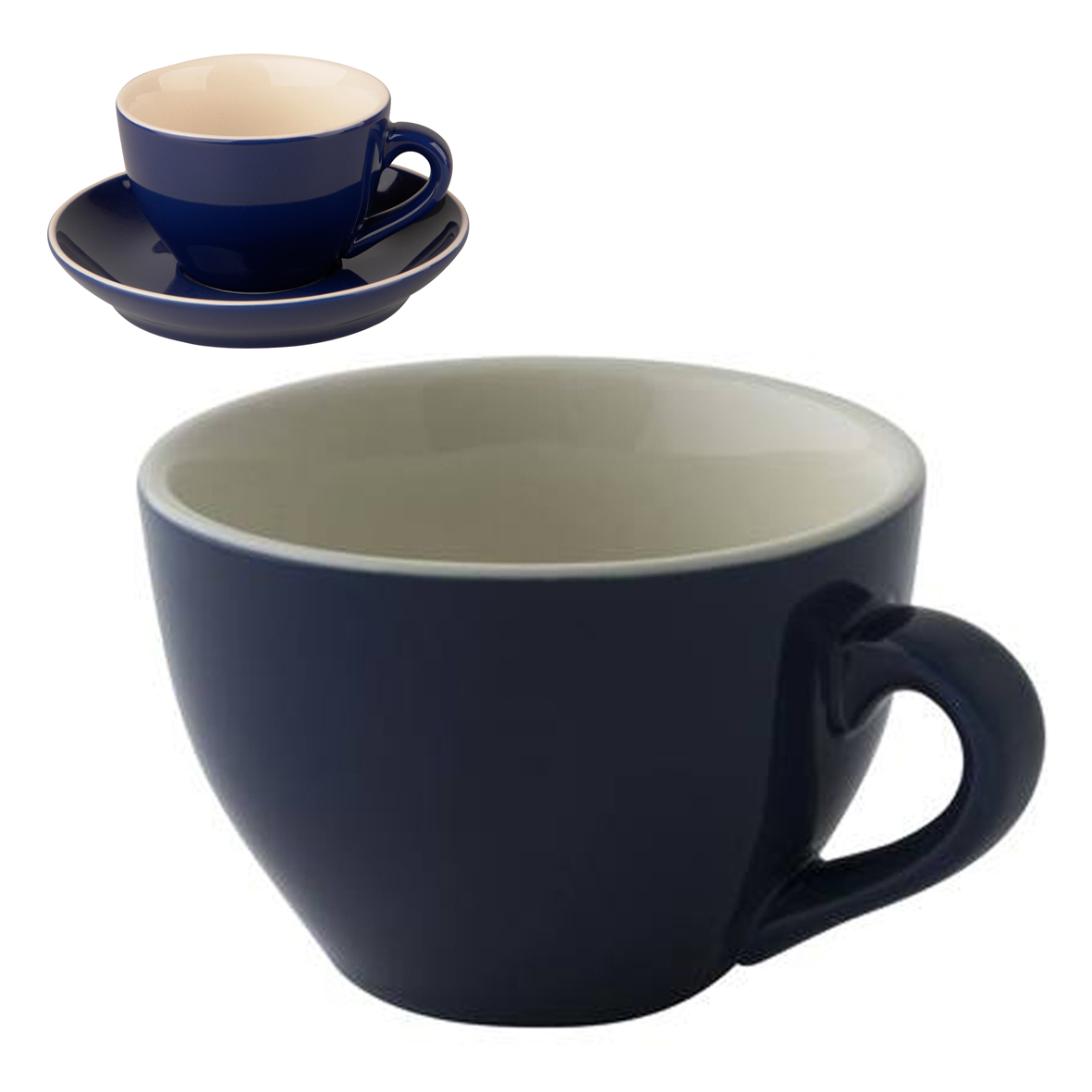 Robusta Cappuccino Kop blauw 18 cl.