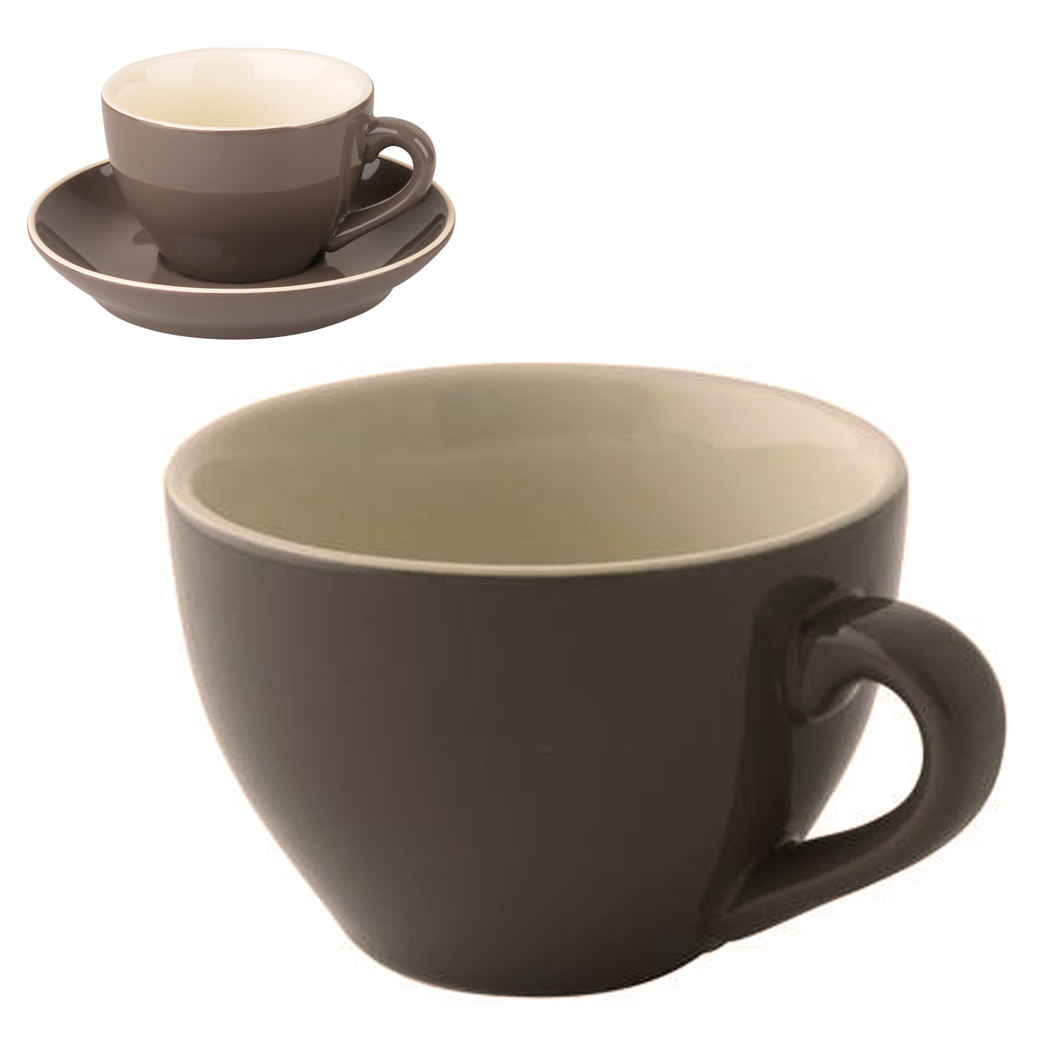 Robusta Cappuccino Kop grijs 18 cl.