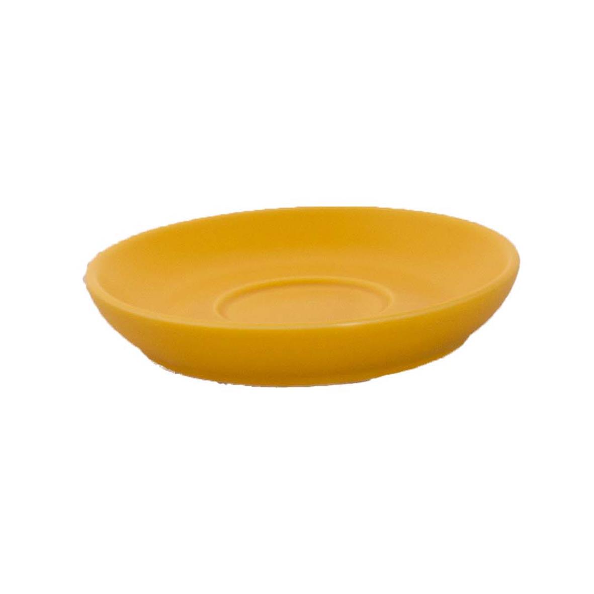 Robusta Koffie Schotel mat geel 12,5 cm.