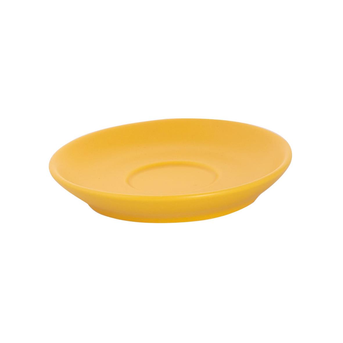 Robusta Cappuccino Schotel mat geel 14 cm.